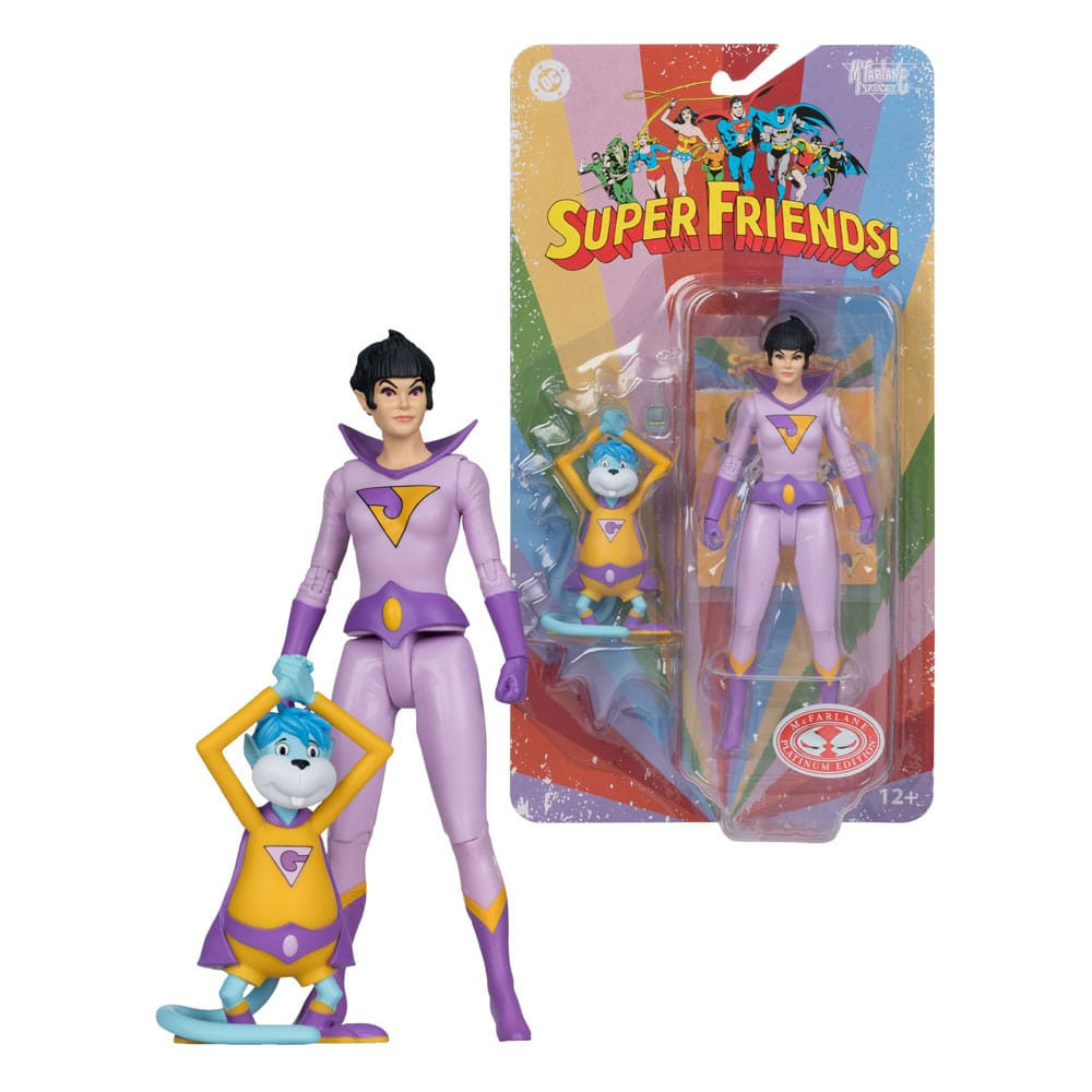 DC Retro Super Friends Action Figure Jayna & Gleek (Red Platinum Edition) 15 cm